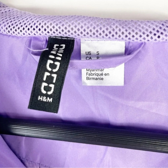 H&M DIVIDED Purple Hooded Zip Up Jacket Size Small - Picture 6 of 6